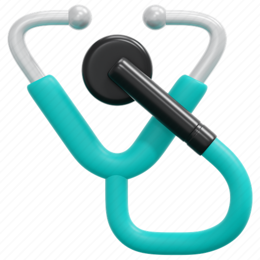 Stethoscope, phonendoscope, doctor, medical, equipment, instrument, health 3D illustration - Download on Iconfinder