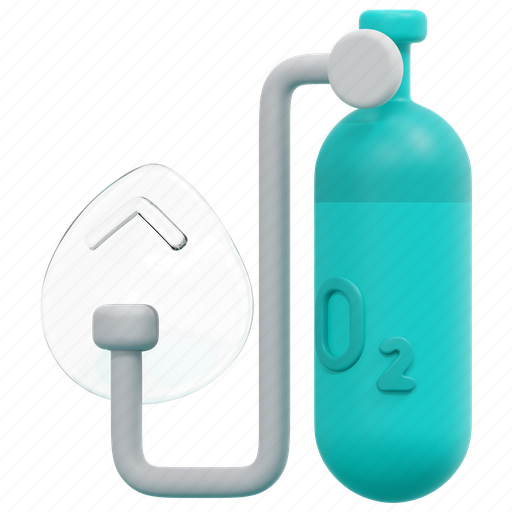 Oxygen, tank, mask, medical, equipment, health, instrument 3D illustration - Download on Iconfinder