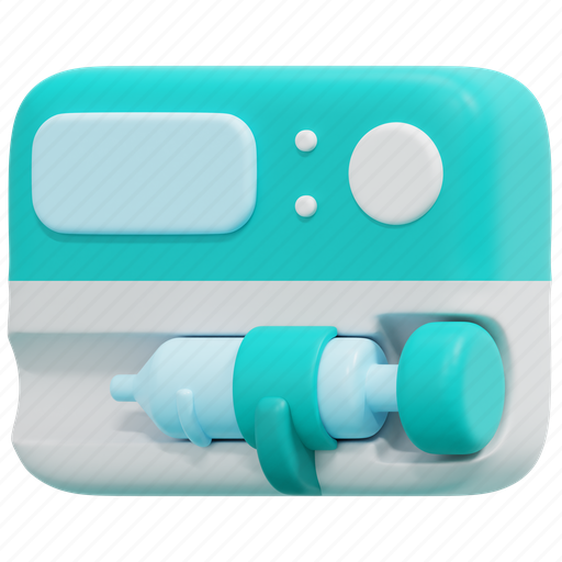 Pump, infusion, syringe, medical, equipment, health, instrument 3D illustration - Download on Iconfinder