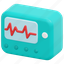ecg, monitor, electrocardiogram, heartbeat, medical, cardiology, equipment, 3d 