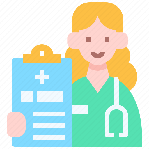 Reprot, woman, doctor, profession, occupation, avatar icon - Download on Iconfinder