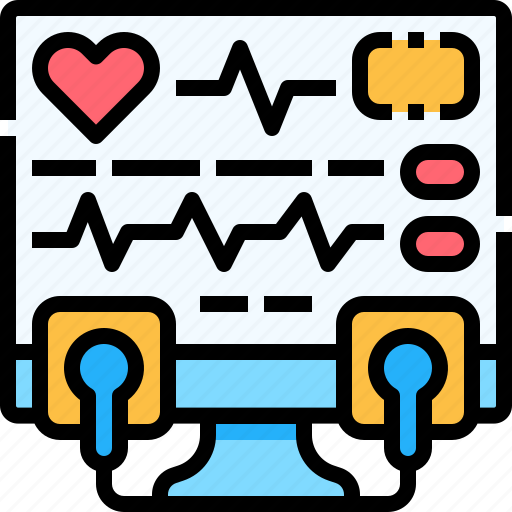 Ekg, monitor, heartbeat, ecg, electrocardiogram icon - Download on Iconfinder