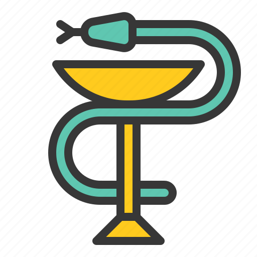 Bowl of hygieia, chalice, cup, hospital, medical, pharmacy, serpent icon - Download on Iconfinder