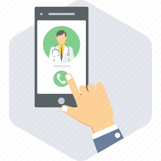 Call, doctor, mobile, video call, call doctor icon - Download on Iconfinder