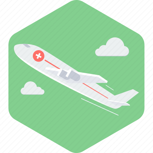 Medical, tourism, aeroplane, emergency, medical flight, medical rescue, plane icon - Download on Iconfinder
