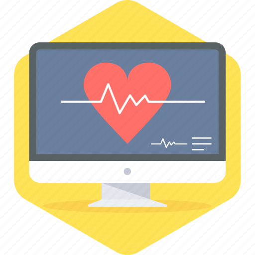 Monitor, ecg, heart beat, lines, pulse, report icon - Download on Iconfinder