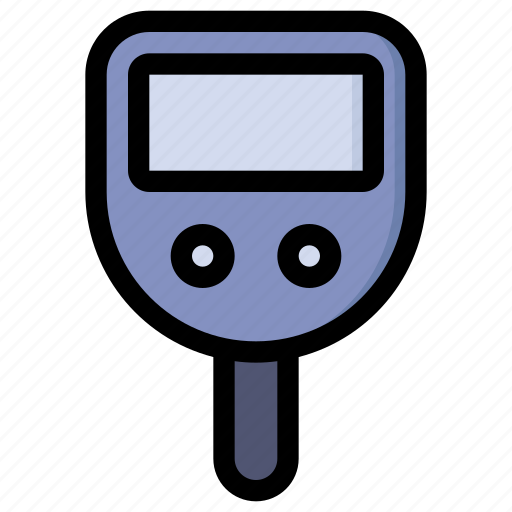 Glucometer, medical device, glucose meter, diabetes test, glucose monitoring, blood checker, blood test icon - Download on Iconfinder