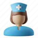 nurse, woman, avatar, character, hospital 