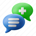 medical chat, chat bubble, consultation, support, help 