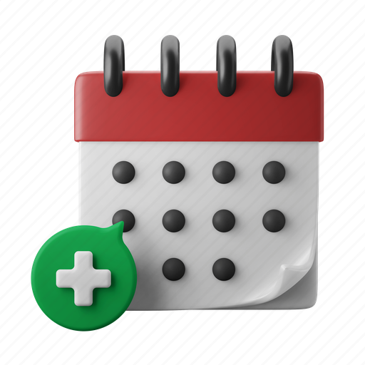 Medical appointment, calendar, checkup, schedule, consultation 3D illustration - Download on Iconfinder