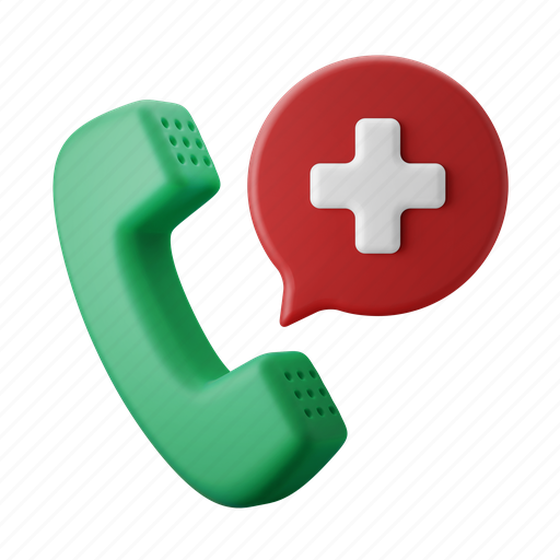 Medical, call, phone, consultation, help 3D illustration - Download on Iconfinder