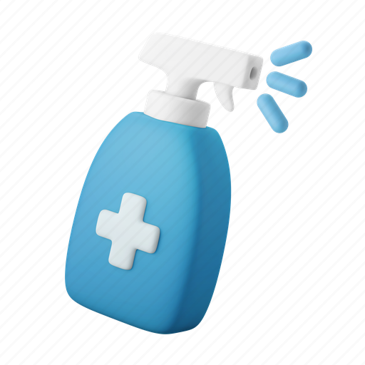 Disinfectant, spray, hygiene, household, bottle 3D illustration - Download on Iconfinder
