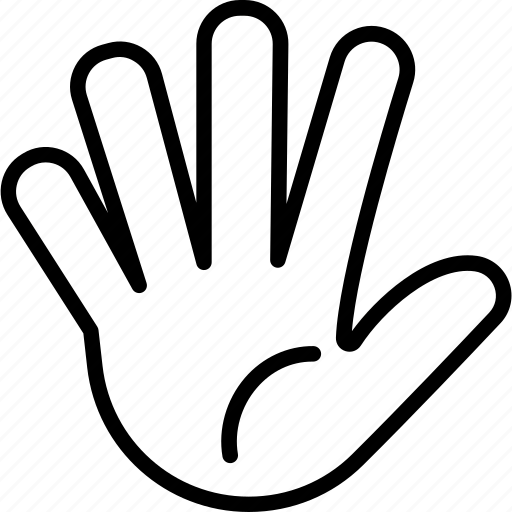 Stop hand, agree, doodle, fingers, five, hand, vote icon - Download on Iconfinder