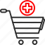 add cart, add, buy, cart, commerce, e, plus, shopping 