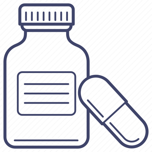 Medical, healthcare, vitamins, suppliments, capsule bottle, medicine, pill bottle icon - Download on Iconfinder