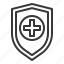 emblem, guard, hospital, medical, protect, shield, sign 