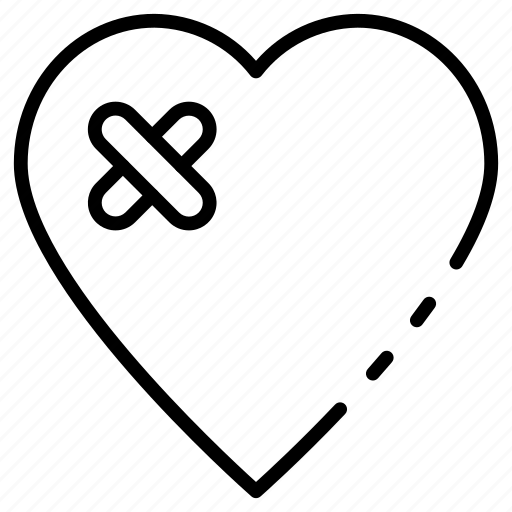 Heart, plaster, bandage icon - Download on Iconfinder