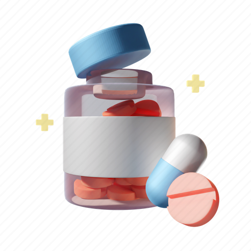 Drug, pill, capsule, tablet 3D illustration - Download on Iconfinder