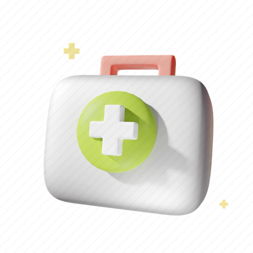 Medikit, first aid, treatment, hospital, emergency 3D illustration - Download on Iconfinder