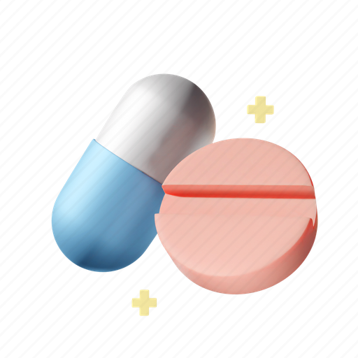 Pills, capsule, drugs, tablets 3D illustration - Download on Iconfinder