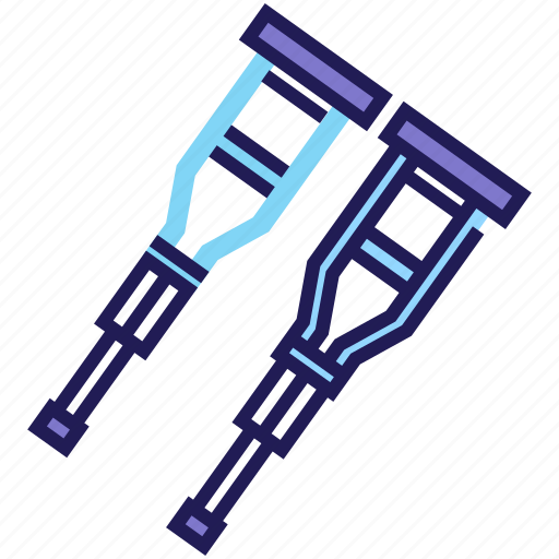 Accident, crutch, crutches, disability, disease, medical, senior icon - Download on Iconfinder