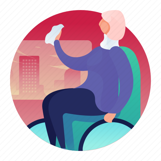 Disabled, handicap, medical, wheelchair, woman icon - Download on Iconfinder