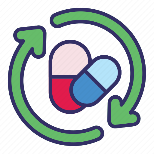 Pills, recycle, drug, medical, health, cure icon - Download on Iconfinder