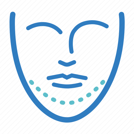 Chin, double chin, mandibular angle reduction, surgery, augmentation, chin advancement, cosmetic icon - Download on Iconfinder