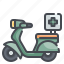 scooter, delivery, medicine, treatment, emergency 