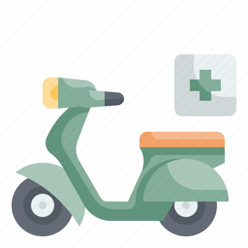 Scooter, delivery, medicine, treatment, emergency icon - Download on Iconfinder