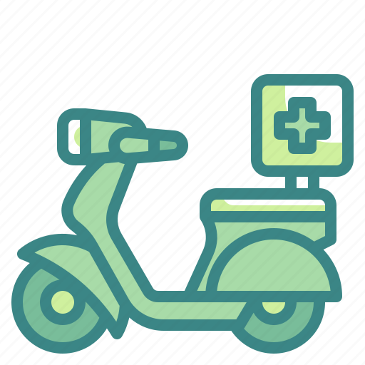 Scooter, delivery, medicine, treatment, emergency icon - Download on Iconfinder