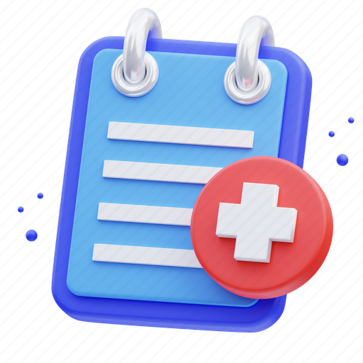 Report, medical, care, medicine, health, healthy, heart 3D illustration - Download on Iconfinder