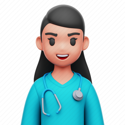 Female, nurse, avatar, person, doctor 3D illustration - Download on Iconfinder