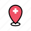 health, location, map, medical, place, gps, hospital 