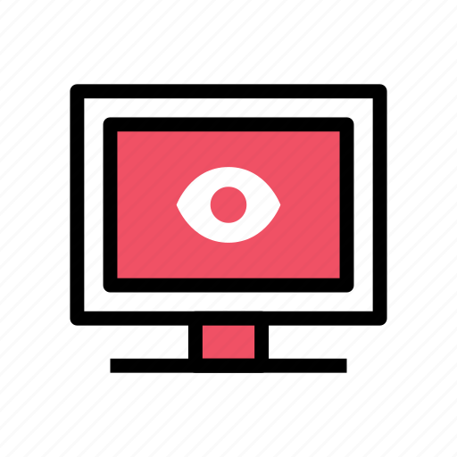 Eyes, health, monitor, desktop, device, display, screen icon - Download on Iconfinder