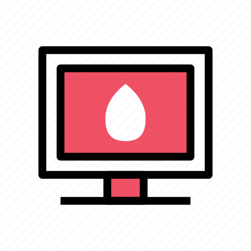 Blood, health, monitor, desktop, device, display, screen icon - Download on Iconfinder