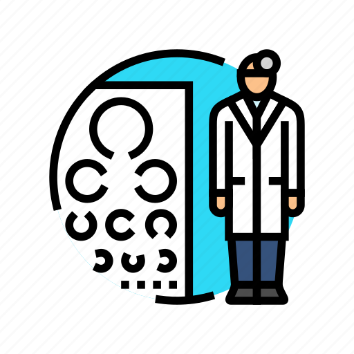Ophthalmic, technician, eye, chart, medical, architect icon - Download on Iconfinder
