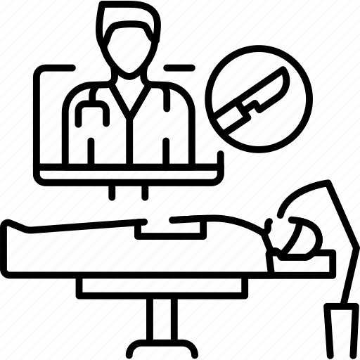 Doctor, patient, distance, surgery icon - Download on Iconfinder