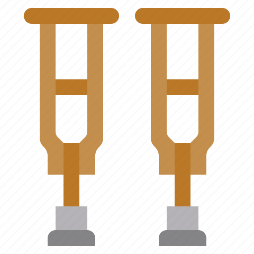 Crutch, crutches, health, injury, medical icon - Download on Iconfinder