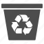 recycle, basket, clear, delete, dustbin, recycle bin, trash 