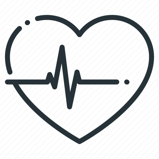 Pulse, cardiogram, heartbeat, heart, love icon - Download on Iconfinder
