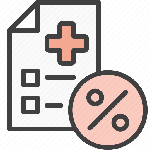 Invoice, medical services, paid, payment, percent icon - Download on Iconfinder