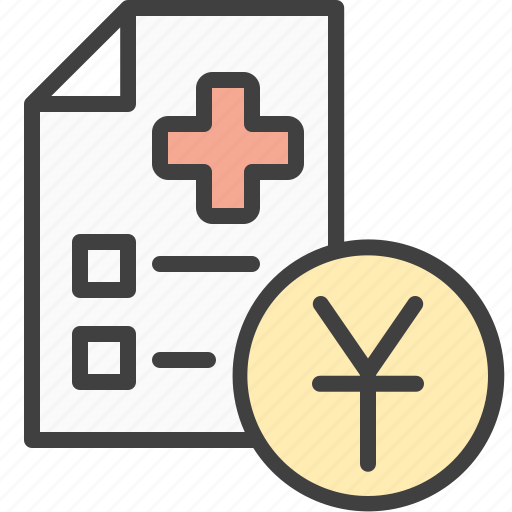 Invoice, medical services, paid, payment, yuan icon - Download on Iconfinder