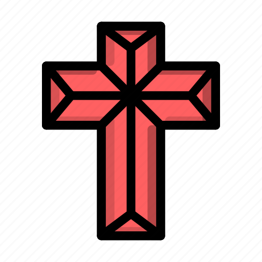 Cross, christian, medieval, religious, catholic icon - Download on Iconfinder