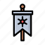 medieval, knight, flag, sign, viking 
