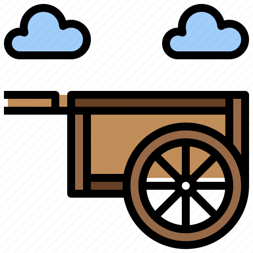 Cart, delivery, medieval, transport, transportation, wheels, wooden icon - Download on Iconfinder