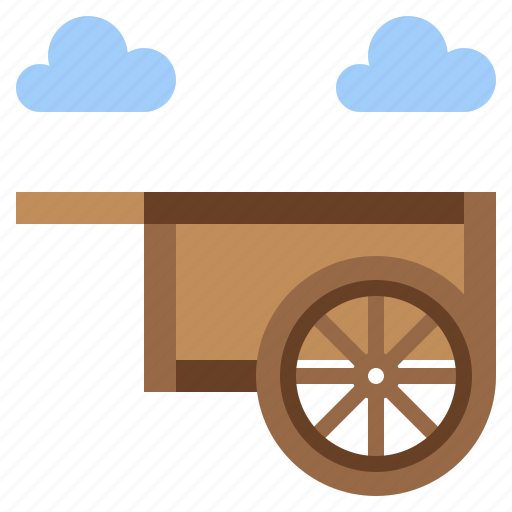 Cart, delivery, medieval, old, transportation, wheels, wooden icon - Download on Iconfinder
