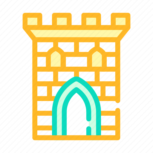 Tower, middle, torch, shield, age, castle icon - Download on Iconfinder