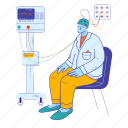 encephalogram, doctor, analyzes, testing, stethoscope, clinic, hospital, medical 