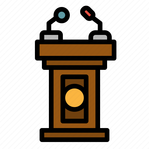 Lectern, microphone, podium, speaking, speech icon - Download on Iconfinder